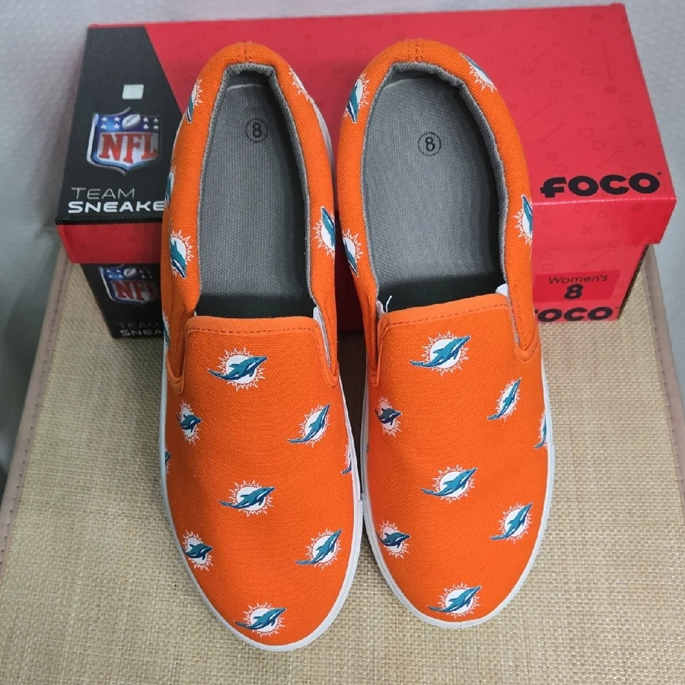 NFL Dolphin Slip-On Sneakers
